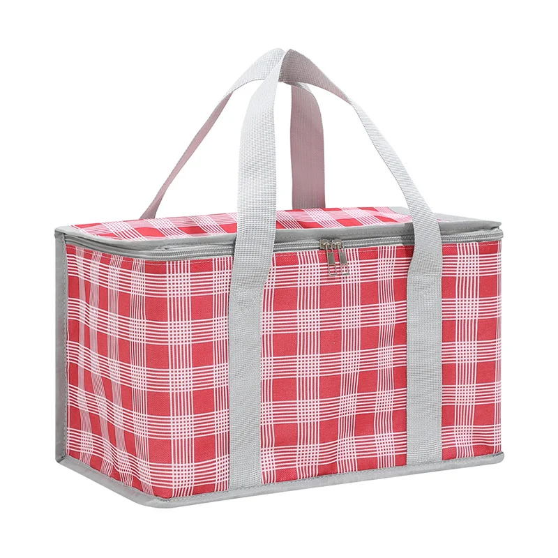 Guangzhou Fuliya Industry Co.,Ltd C-80982 Large-capacity foldable insulated picnic basket with a thickened aluminum alloy frame for strong load-bearing. Easy to fold and space-saving. For outdoor camping, picnics, and daily lunches.