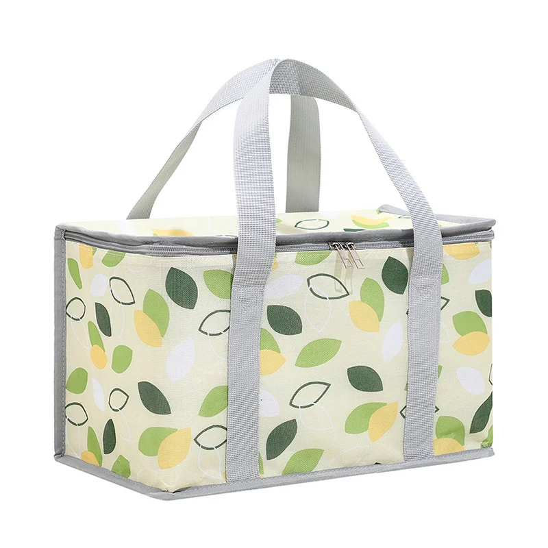 Guangzhou Fuliya Industry Co.,Ltd C-80982 Large-capacity foldable insulated picnic basket with a thickened aluminum alloy frame for strong load-bearing. Easy to fold and space-saving. For outdoor camping, picnics, and daily lunches.
