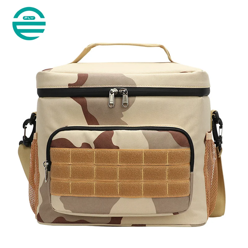 Guangzhou Fuliya Industry Co.,Ltd C-80983 Large-capacity waterproof thermal bag. Oxford fabric + EVA lining. Velcro, functional layers, reinforced handle. For work lunches and outdoor camping.