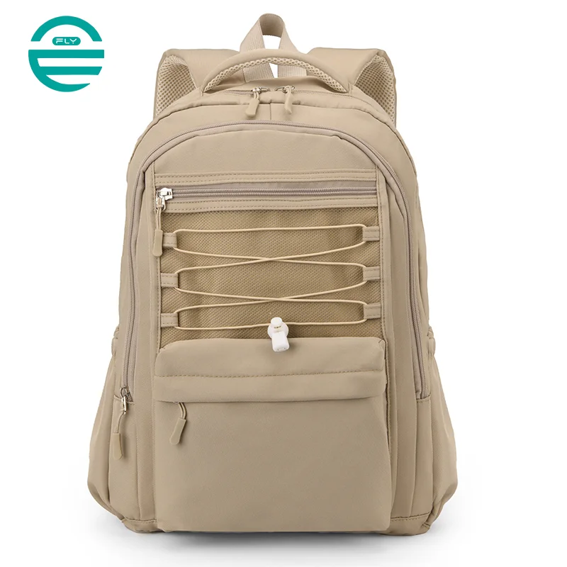Guangzhou Fuliya Industry Co.,Ltd C-80985 Minimalist unisex backpack with water-resistant, scratch-proof fabric. Features decompression honeycomb straps and multi-pocket storage. For commuting, travel, and school.