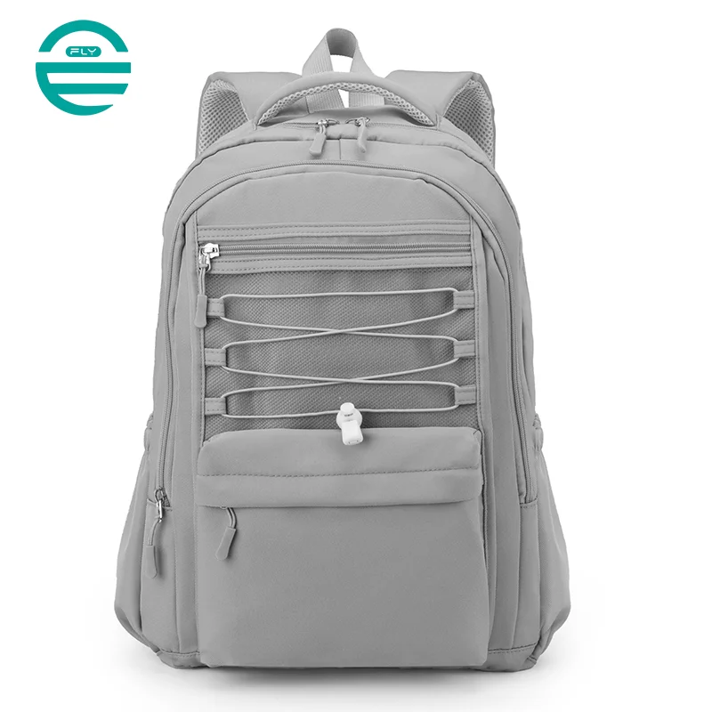 Guangzhou Fuliya Industry Co.,Ltd C-80985 Minimalist unisex backpack with water-resistant, scratch-proof fabric. Features decompression honeycomb straps and multi-pocket storage. For commuting, travel, and school.