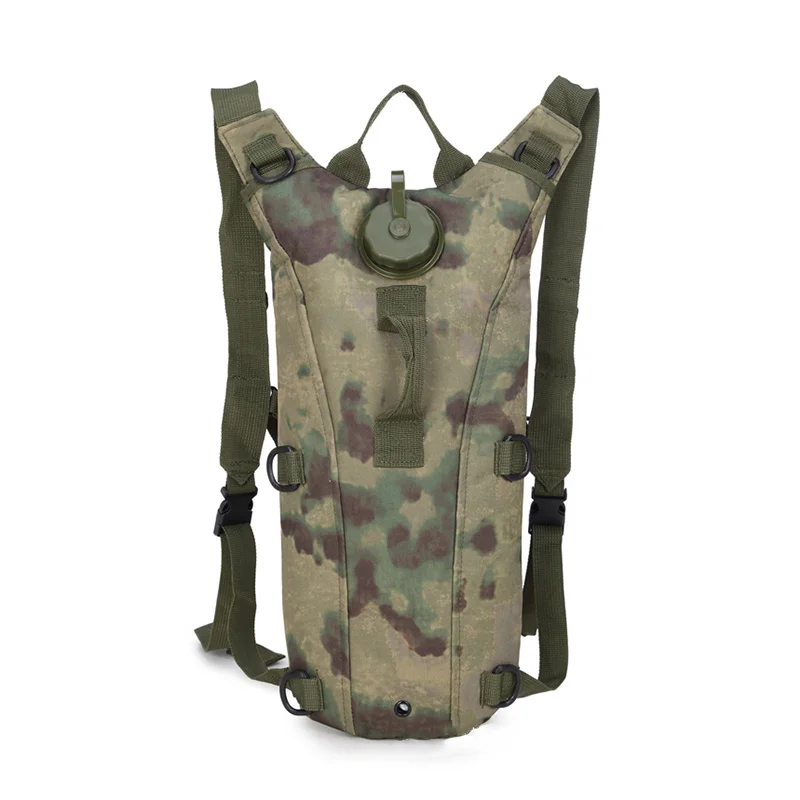 Guangzhou Fuliya Industry Co.,Ltd C-81013 Outdoor tactical hydration backpack, waterproof and lightweight, removable EVA liner, water bag cover, grab handle, and adjustable straps - fits 2.5L/3L bladders for cycling, hiking, and climbing.