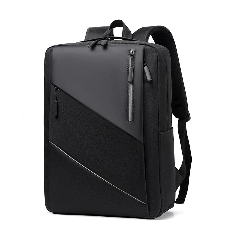 Guangzhou Fuliya Industry Co.,Ltd C-81015 Stylish lightweight backpack, water-resistant, large capacity, laptop compartment, external USB port, comfortable handle, and breathable shoulder straps - for commuting, travel, and casual use.