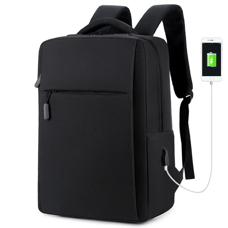 Guangzhou Fuliya Industry Co.,Ltd C-81016Men's business laptop backpack, water-resistant, large capacity, external USB port, and luggage strap, customizable logo - for commuting, business trips, and travel.