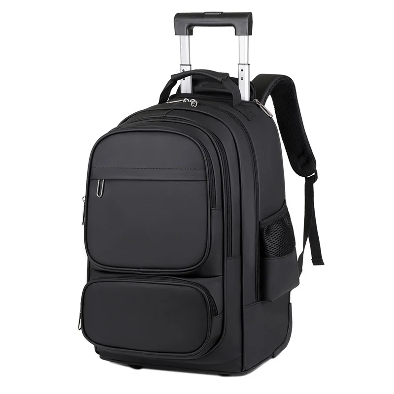 Guangzhou Fuliya Industry Co.,Ltd C-81023 Waterproof trolley backpack, large capacity, fits 15.6" laptop, hidden pull rod, hidden shoulder straps, comfortable handle, and anti-theft back pocket - trolley or backpack carry for business, travel, and school.