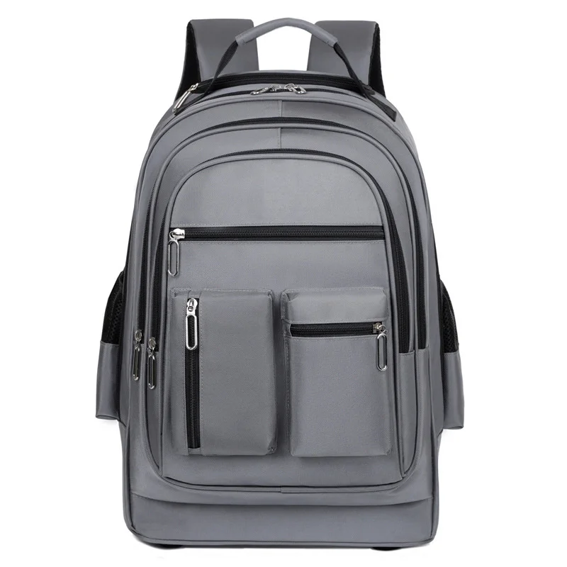 Guangzhou Fuliya Industry Co.,Ltd C-81024 Trolley backpack, water-resistant, large capacity with pockets, dual zipper, silent wheels, 2-stage pull rod, and hidden shoulder straps - trolley or backpack carry for students, business trips, and travel.