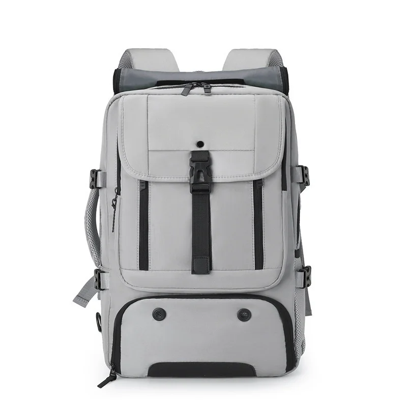 Guangzhou Fuliya Industry Co.,Ltd C-81056 Men's business travel backpack, water-resistant, large capacity, shoe compartment, laptop compartment, hidden straps, and luggage strap - backpack or shoulder carry for business trips, commuting, and short travel.