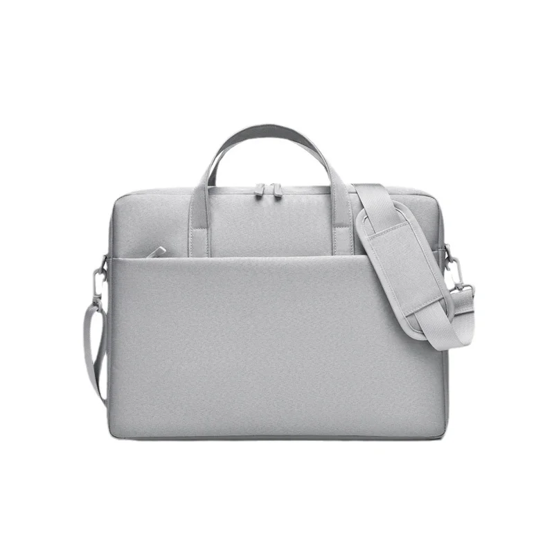 Guangzhou Fuliya Industry Co.,Ltd C-81058 Laptop bag, water-resistant, air cushion shockproof, large capacity, comfortable handle, dual zipper, detachable strap, and luggage strap - hand or shoulder carry for commuting, business, and travel.