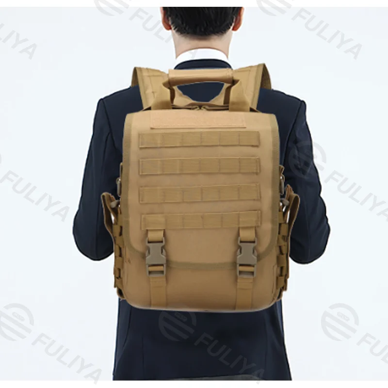 広州富麗雅実業有限会社  C-81070 アウトドアタクティカルリュック、撥水・耐磨耗、大容量多ポケット、PC収納、スポンジ保護層、ダブルジッパー、取り外しストラップ、クイックリリースバックル - アウトドア・通勤・旅行に。