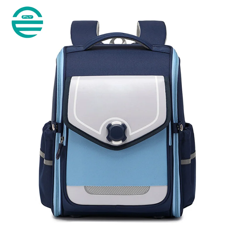 Guangzhou Fuliya Industry Co.,Ltd C-81071 Kids school backpack, water-resistant Oxford fabric, large capacity, one-piece zip-open design, comfortable handle, and widened pressure-relieving shoulder straps - for primary school daily use.