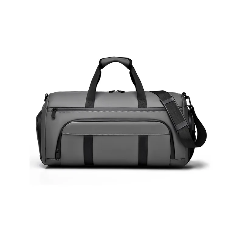 Guangzhou Fuliya Industry Co.,Ltd C-81086 Sports travel gym bag, water-resistant, large capacity, shoe compartment, wet/dry pocket, adjustable strap, and luggage strap - hand, shoulder, or crossbody carry for gym, business trips, and travel.