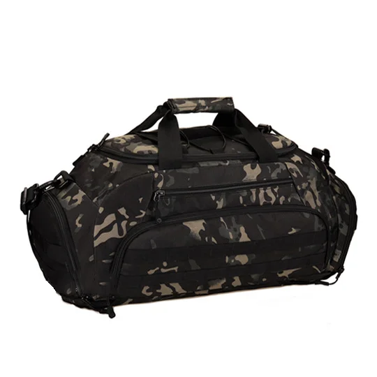 Guangzhou Fuliya Industry Co.,Ltd C-81098 35L multi-functional tactical travel bag, water-resistant, large main compartment, hidden backpack straps, and top elastic cord - backpack, crossbody, or hand carry for short trips, fitness, and outdoor.
